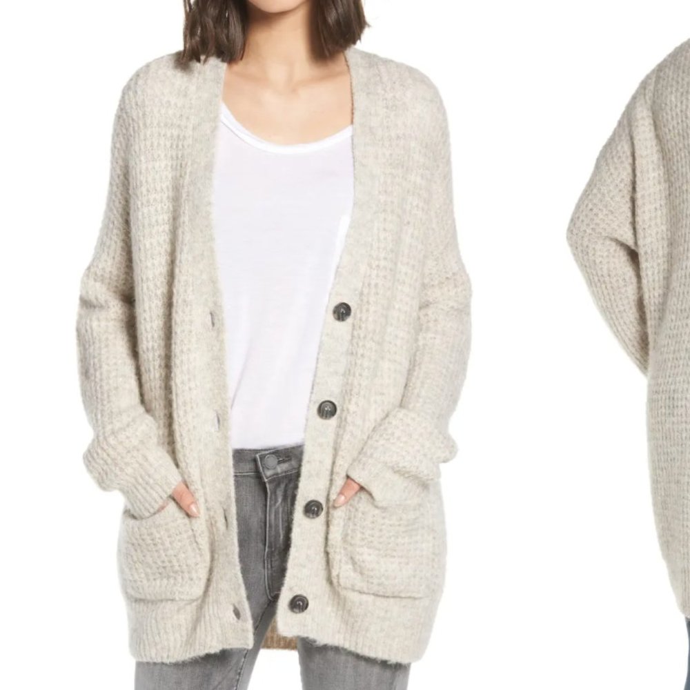 Nordstrom Oversized Waffle Stitch Cardigan